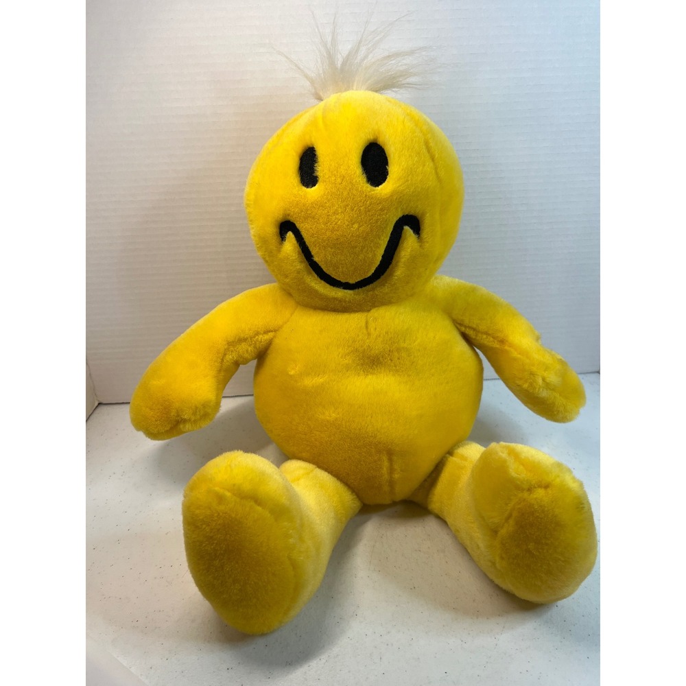 Dan Dee Tickle Tickle Wiggle Wiggle Animated Happy Face Yellow Plush Toy 16in